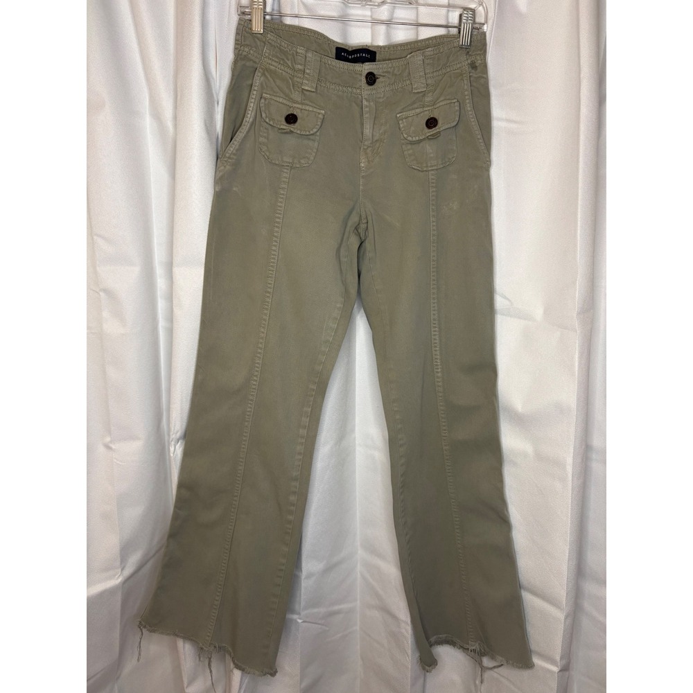 Y2K Low Rise Flare Aeropostale Utility Pants Frayed Grunge Gorpcore